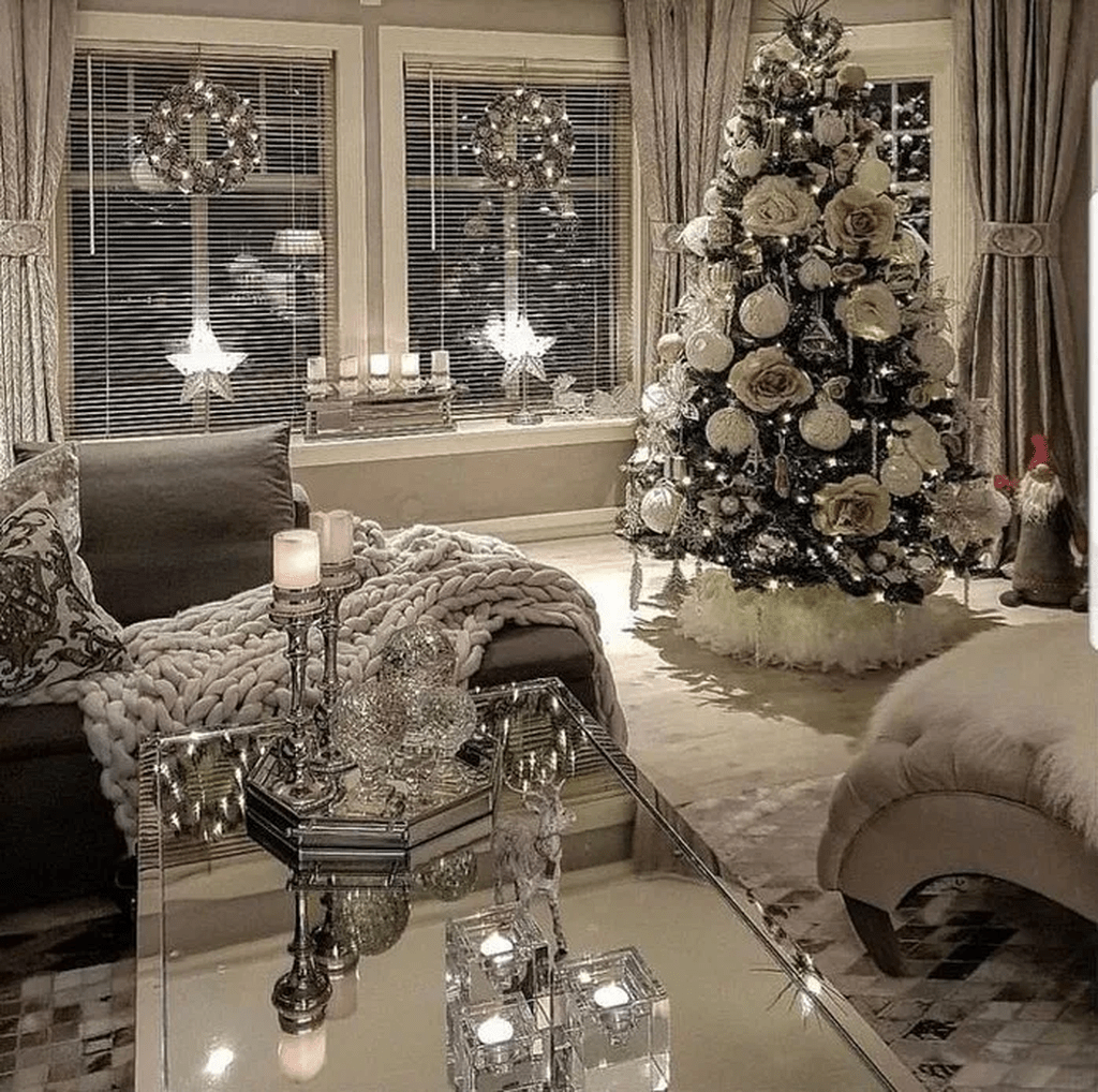 white decor for christmas 48 Stunning White Christmas Tree Ideas To Decorate Your Interior PIMPHOMEE