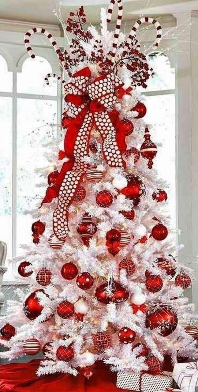 decor for white christmas tree 48 Stunning White Christmas Tree Ideas To Decorate Your Interior PIMPHOMEE