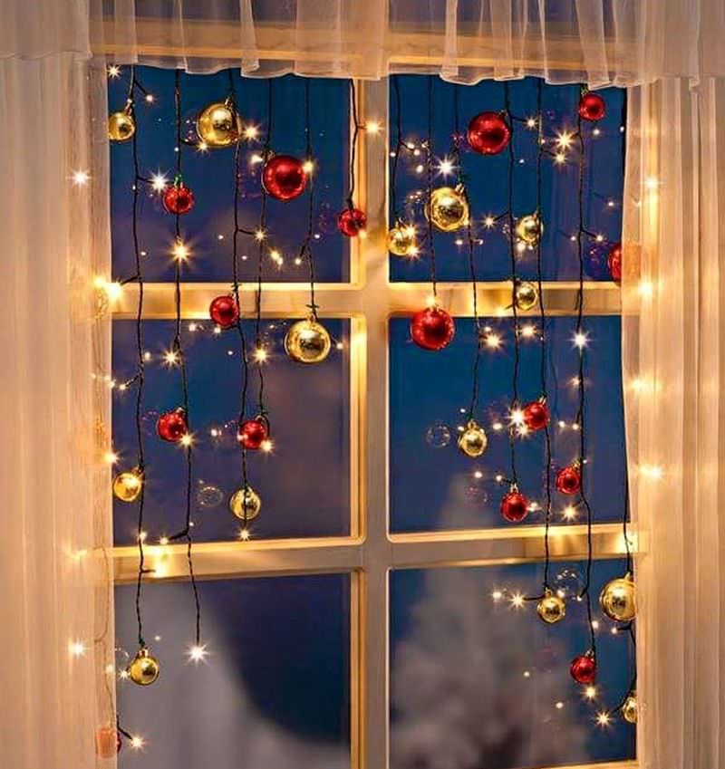 christmas light decor for window 40 Easy Christmas Window Decoration Ideas for 2023