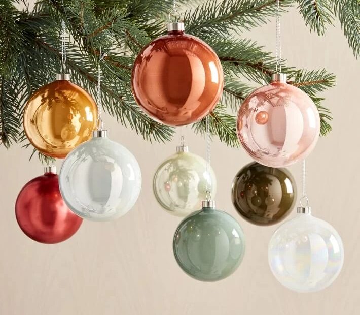 west elm christmas decor West Elm Glass Ball Ornament Set Best Holiday Decor From West Elm 2020 POPSUGAR Home UK Photo 13