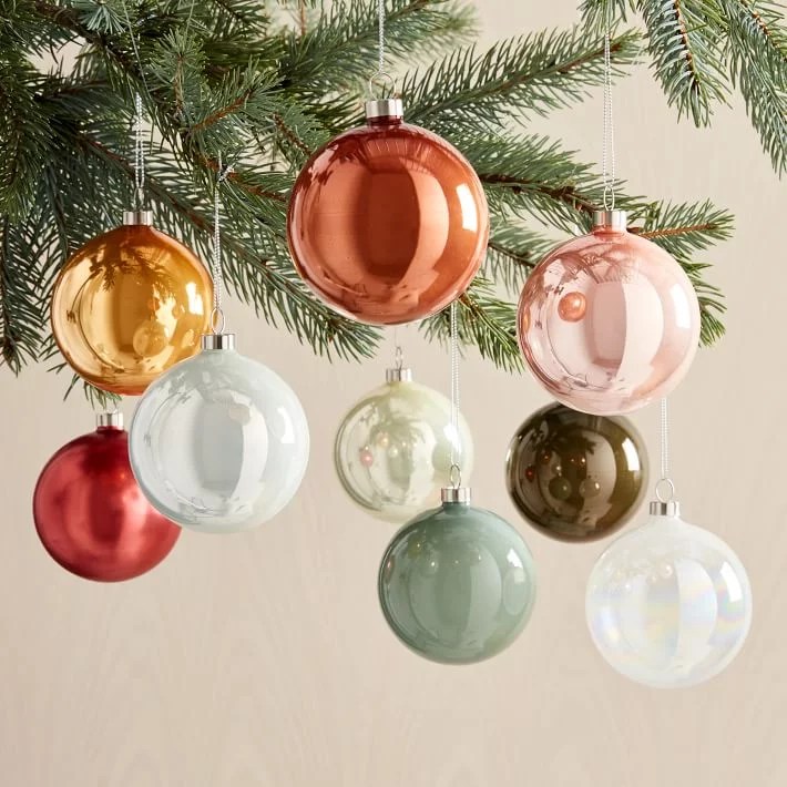 west elm christmas decor West Elm Glass Ball Ornament Set Best Holiday Decor From West Elm 2020 POPSUGAR Home UK Photo 13