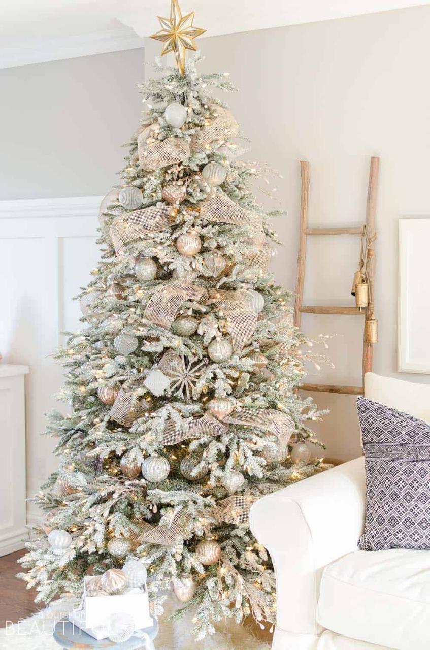 christmas tree decor in white 8 Best White Christmas Tree Decorating Ideas Augere Venture