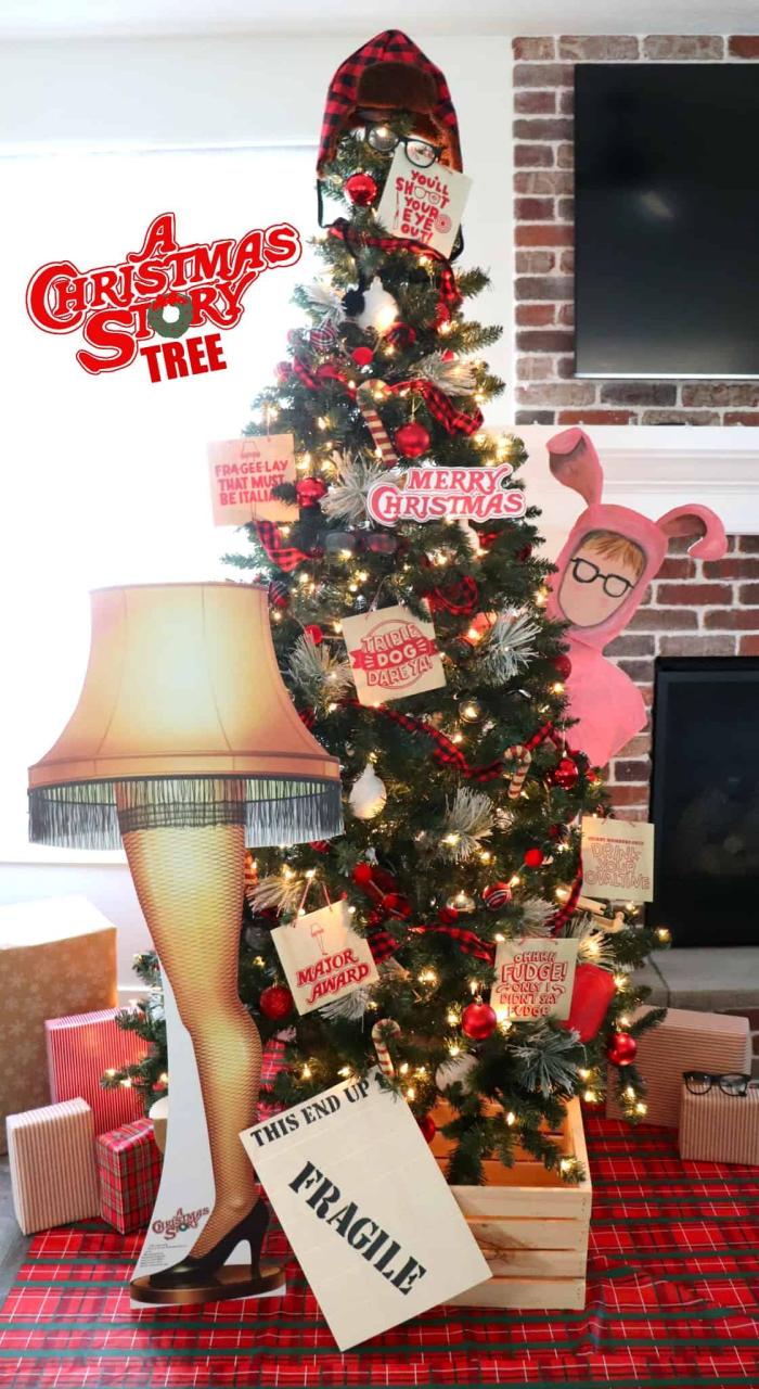 a christmas story decor A Christmas Story Tree A girl and a glue gun