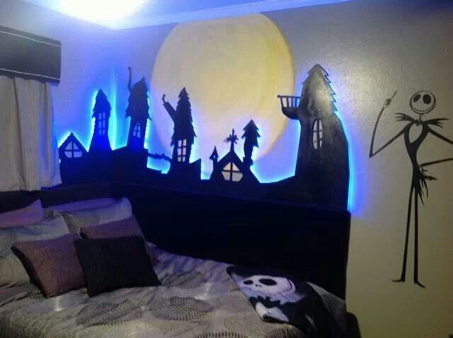 nightmare before christmas bedroom decor OMG! Must has! Jack Skellington, The Nightmare Before Christmas Diy Halloween, Halloween Bedroom