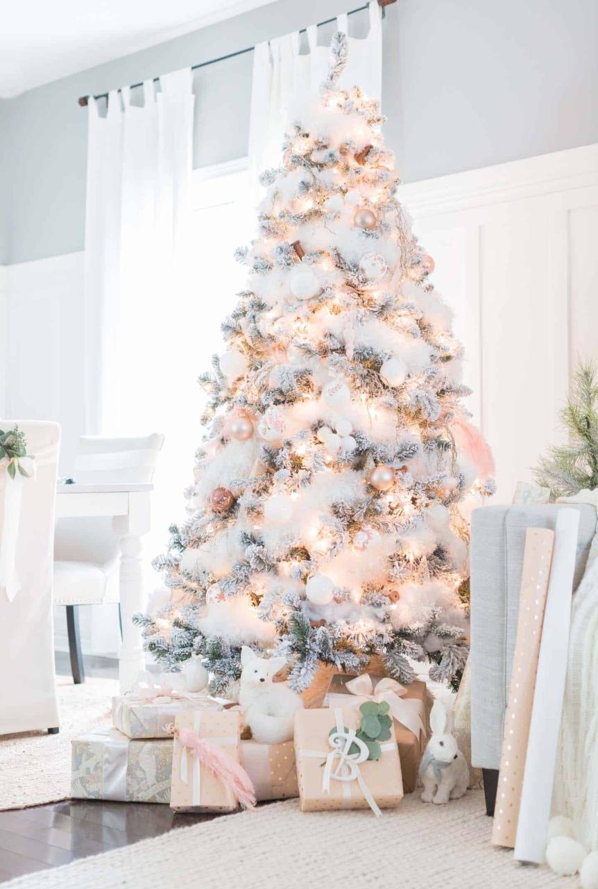 white christmas tree decor ideas 30 Most amazing Christmas decorated trees for some holiday sparkle White christmas trees