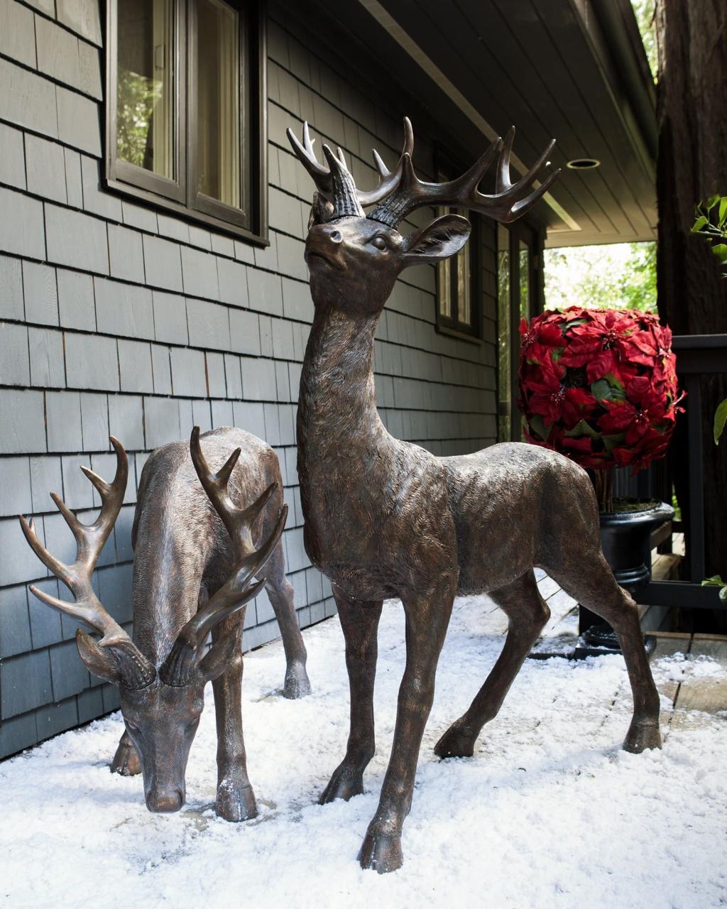 black deer christmas decor 20+ Christmas Deer Outdoor Decorations