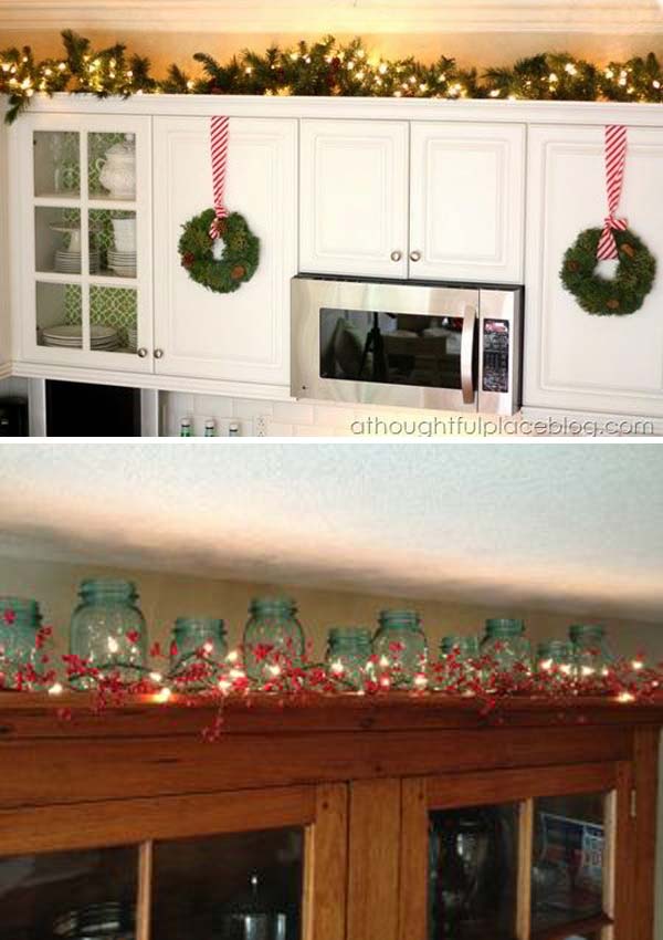 top of cabinet christmas decor Christmas Decorations For Top Of Kitchen Wow Blog