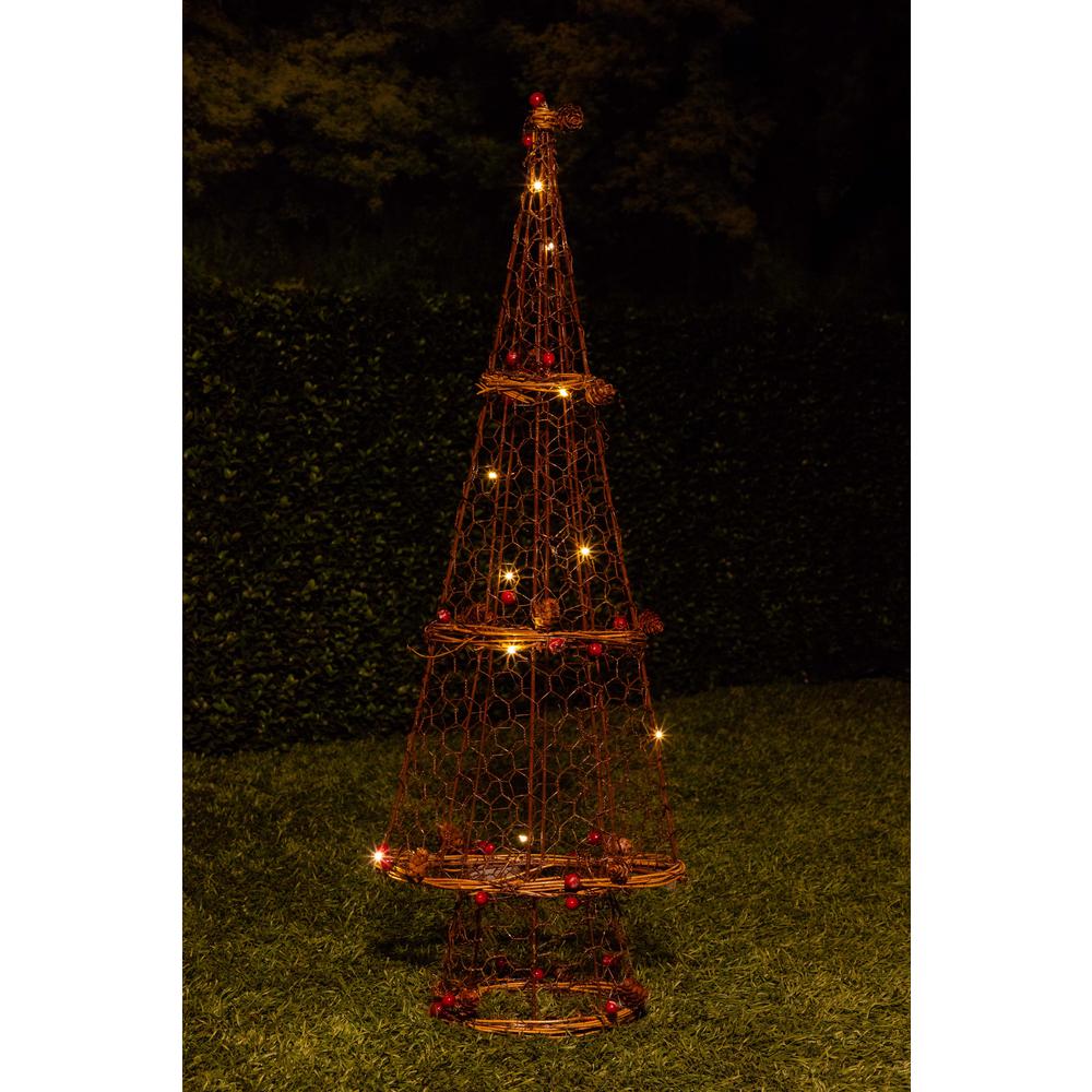 alpine corporation christmas decor Alpine Corporation 23 in. H Rattan Lightup Christmas Tree DecorCIM200HH The Home Depot