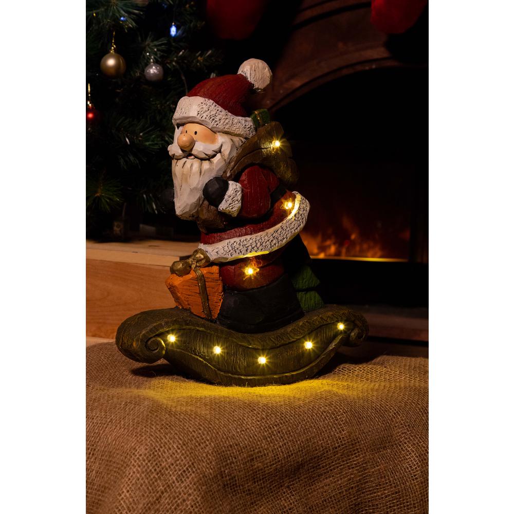 alpine corporation christmas decor Alpine Corporation Christmas Santa Light Up Statue Decor TMBEH122HHTM The Home Depot