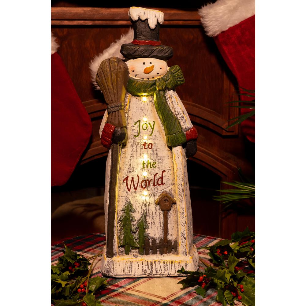 alpine corporation christmas decor Alpine Corporation Christmas Snowman Lantern Statue Decor TMBEH128HHTM The Home Depot