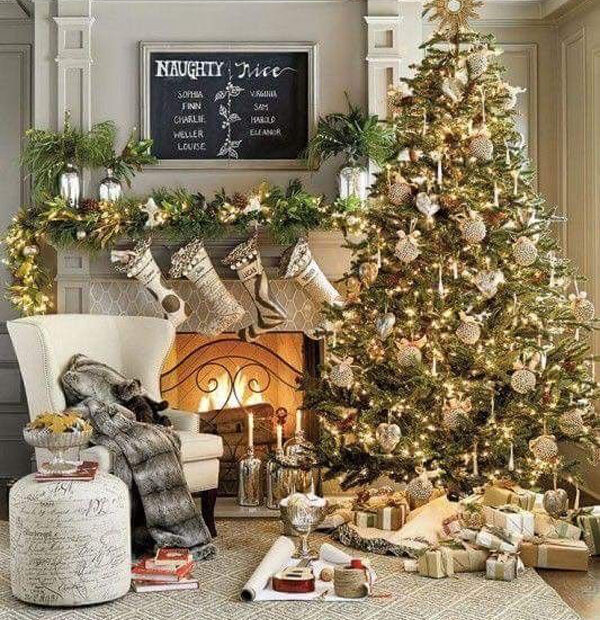 gold christmas tree decor 20 Luxury Gold Christmas Trees Decor For Sparkling Holidays HomeMydesign