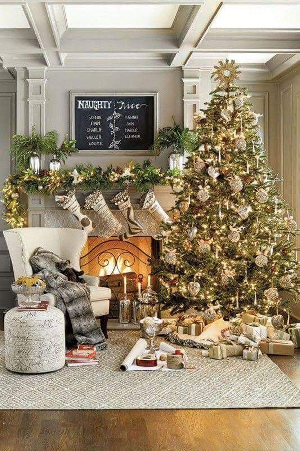 gold christmas tree decor 20 Luxury Gold Christmas Trees Decor For Sparkling Holidays HomeMydesign