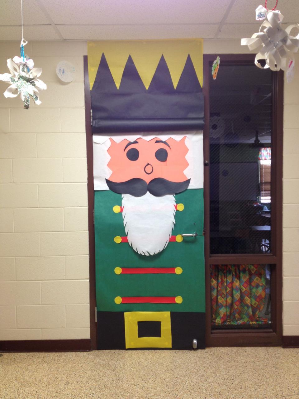 christmas decor for classroom door Christmas classroom door decoration Nutcracker. He came out really cute ) Christmas Door