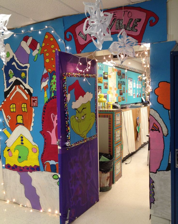 whoville christmas decorations indoor Image result for whoville hallway Door decorations classroom