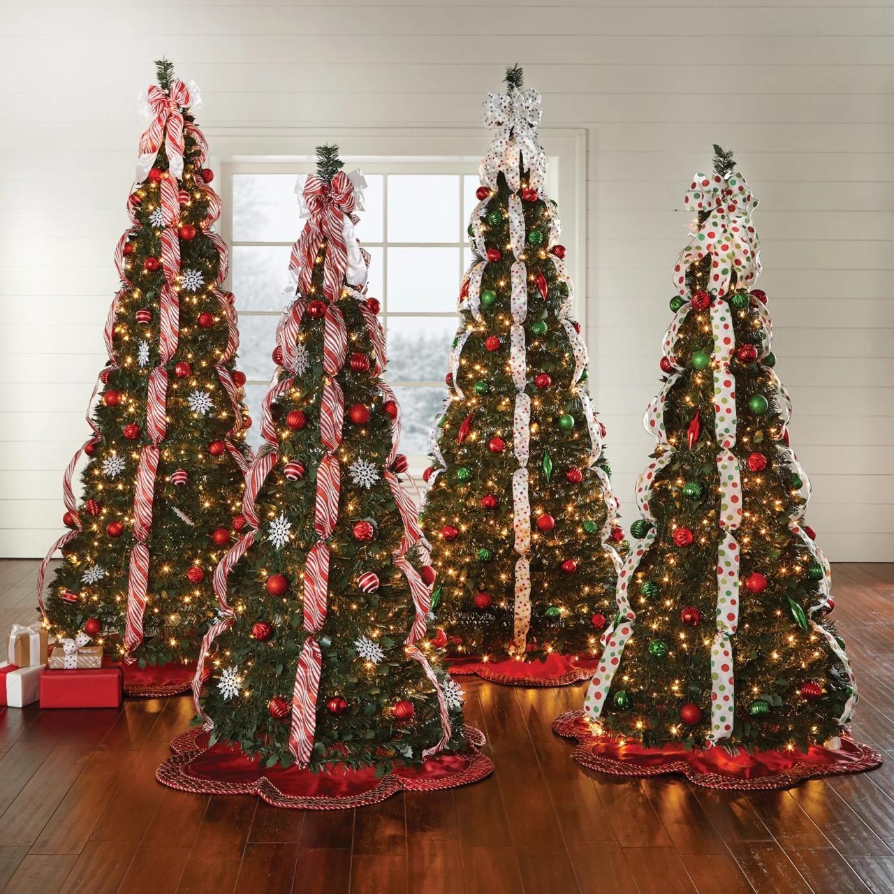 christmas decoration tree sale Brylanehome Christmas Fully Decorated PreLit 6Ft. PopUp Christmas