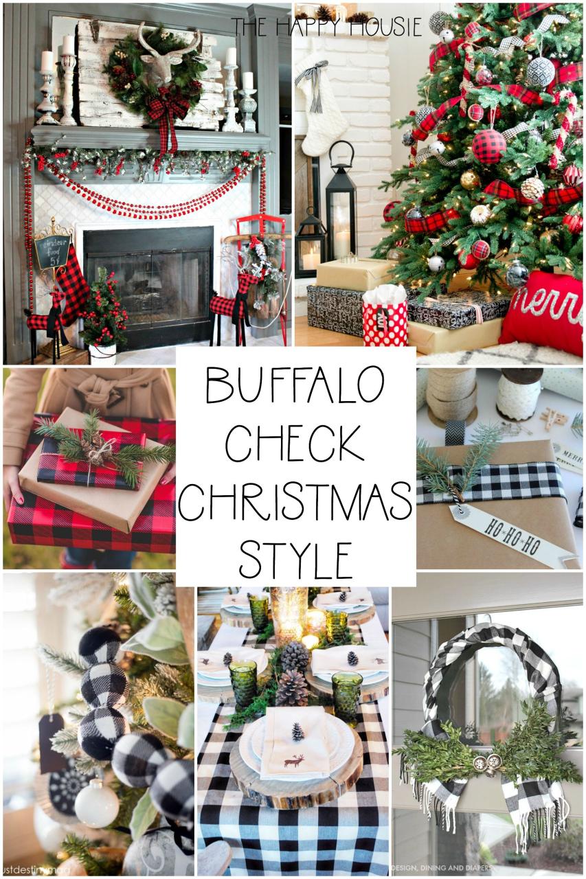 christmas decor buffalo plaid 20+ Buffalo Plaid Christmas Decor Ideas HMDCRTN