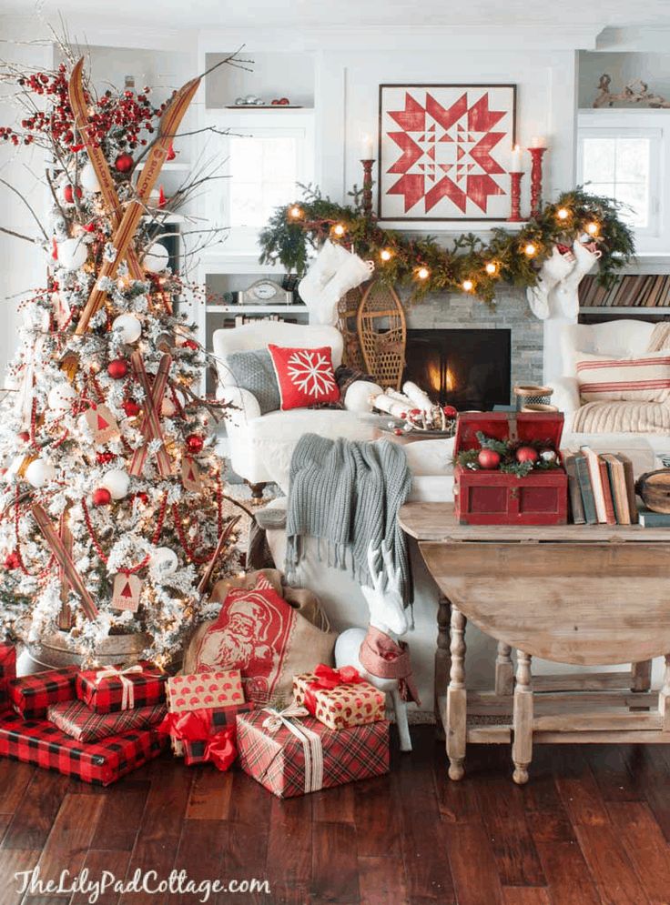 ski lodge christmas decor Cozy Ski Lodge Inspired Christmas Tour Christmas lodge, Christmas