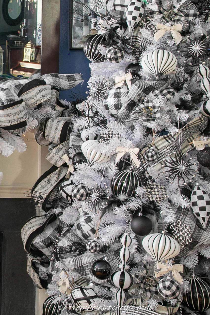 black white christmas decor Black And White Christmas Ornaments