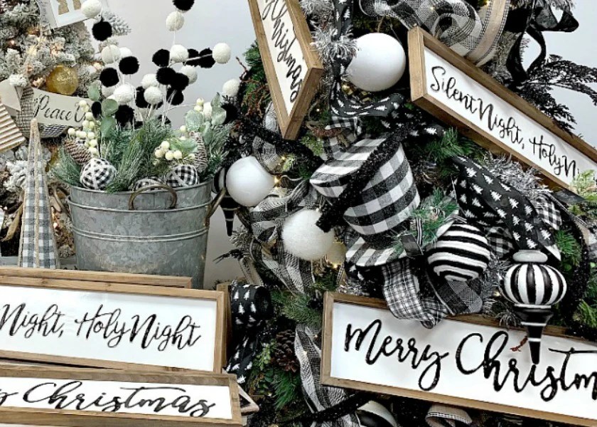 black and white christmas tree decor Black and White Christmas Decorations — Trendy Tree