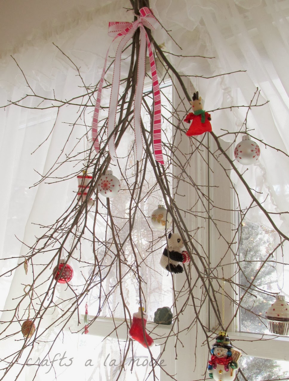 christmas decor with branches Branch Christmas Decor Crafts a la mode