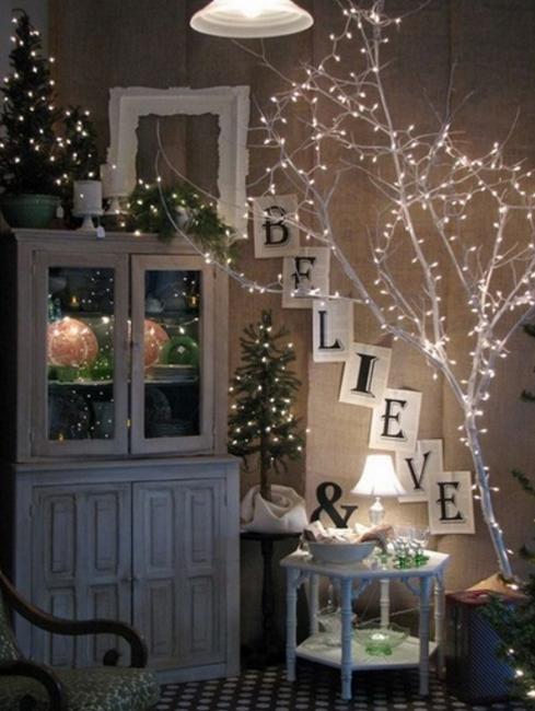 christmas decor with tree branches Wonderful Christmas Ideas for Floor Decoration with Branches