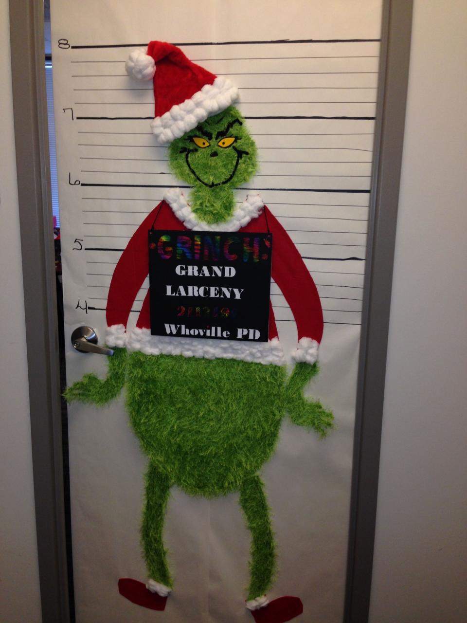 grinch christmas door decor The Grinch Christmas Office Door Decorating Contest.... Sheryl made… Christmas door