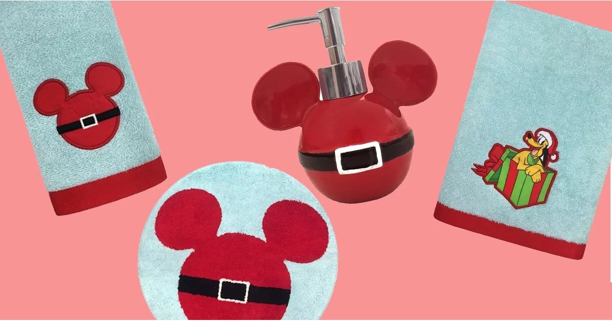 disney christmas bathroom decor Disney Christmas Bathroom Collection at Bed Bath and Beyond POPSUGAR Family