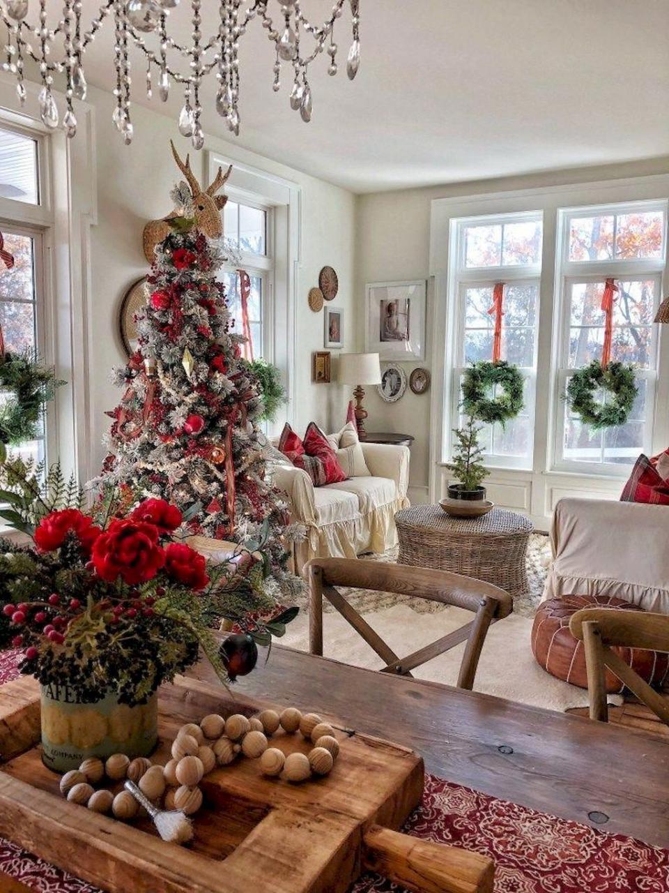 living room farmhouse christmas decor What Is The Best Furniture Idea For Christmast In The Small Living Room Farmhouse christmas