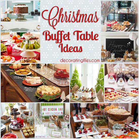 christmas buffet decor ideas 10 Christmas Buffet Table Decorating Ideas Christmas buffet, Christmas dinner buffet