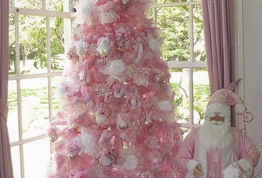 christmas tree with pink decor Creative Christmas Trees Kitchen Fun With My 3 Sons Pink christmas, Pink christmas