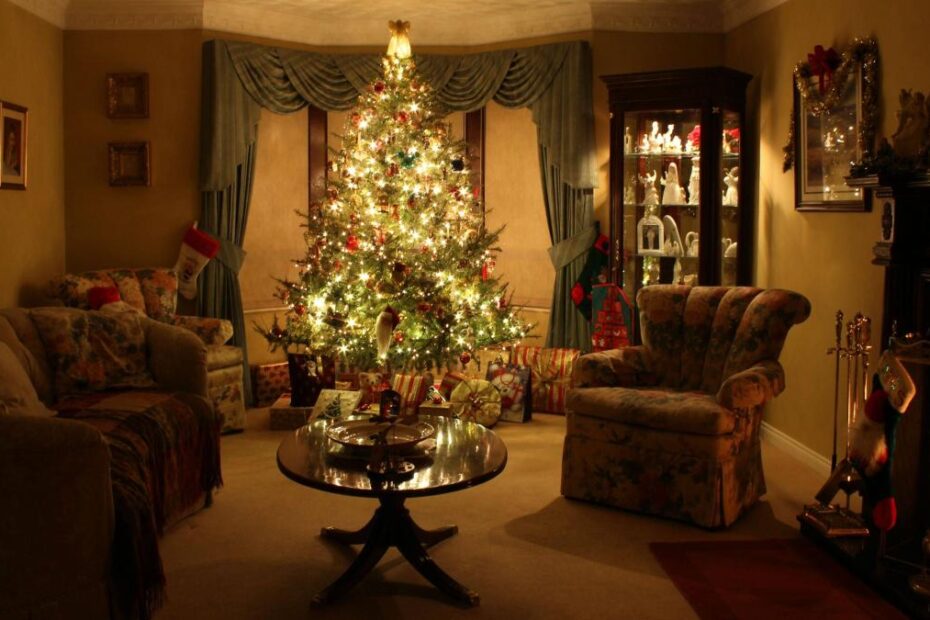 christmas decor ideas in room Christmas Scene Cozy christmas living room, Christmas living