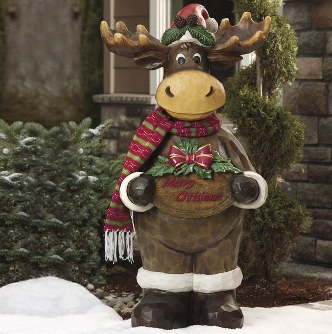 christmas outdoor decorations moose Christmas Decoration Moose Xmas Indoor Outdoor Greeting Festive Funny