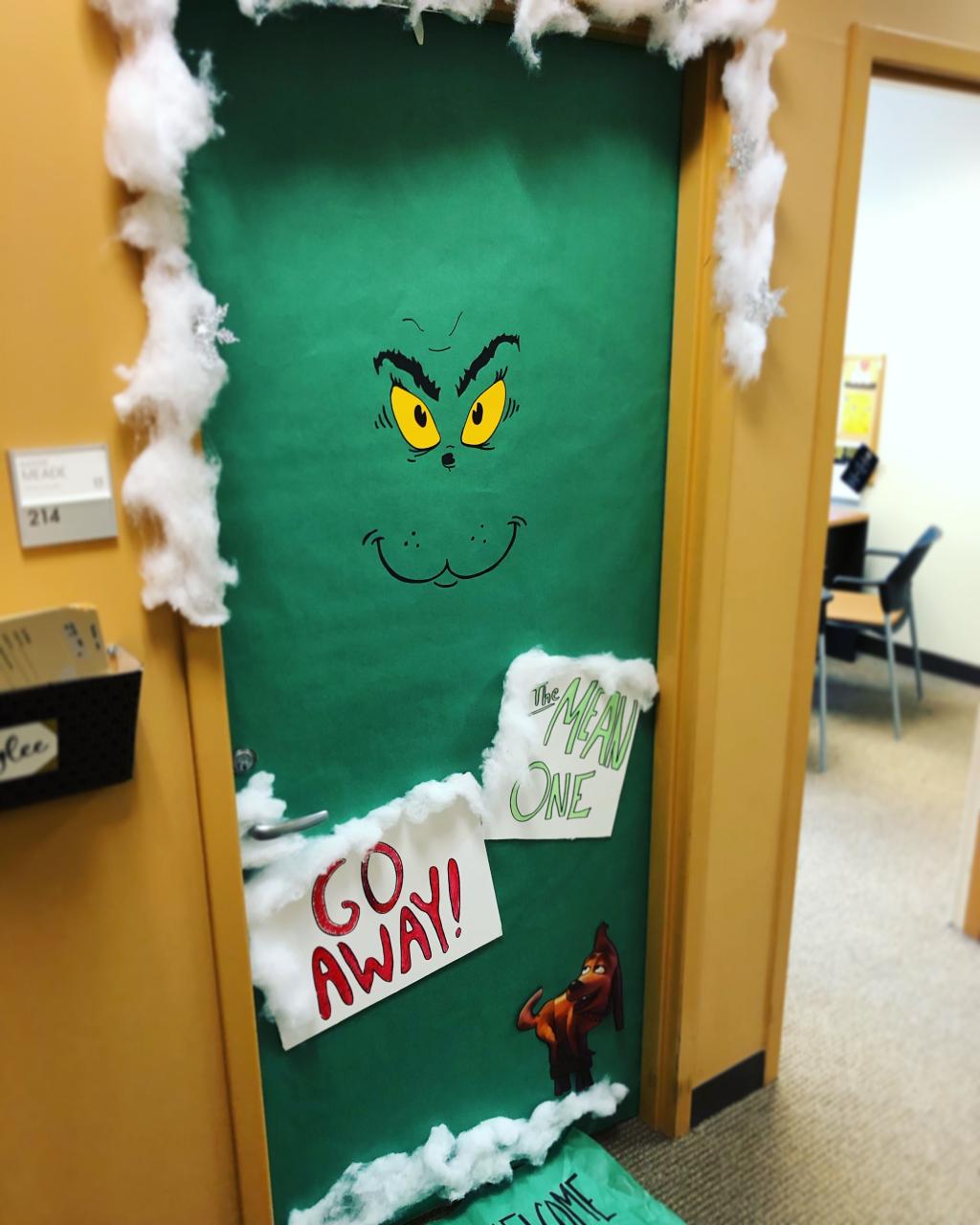 grinch christmas door decor Festive Grinch Christmas Door Decor