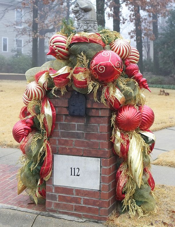 christmas decor for mailbox Festive Holiday Mailbox Decoration Ideas Artisan Crafted Iron Furnishings and Decor Blog