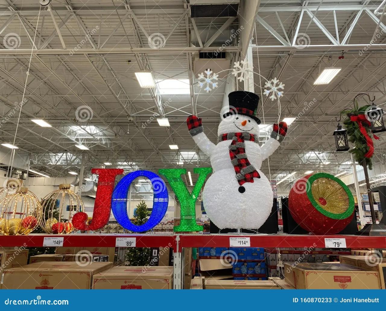 sam's club christmas decor The Christmas Decoration Aisle of a Sams Club Editorial Stock Photo Image of consumerism, club