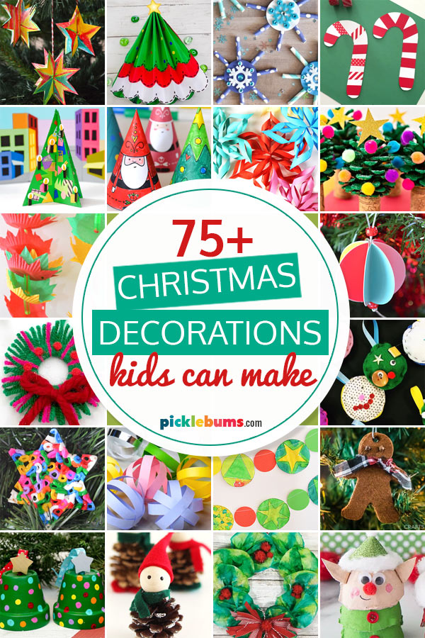 christmas decor ideas for kids Christmas Decorations Kids Can Make Picklebums