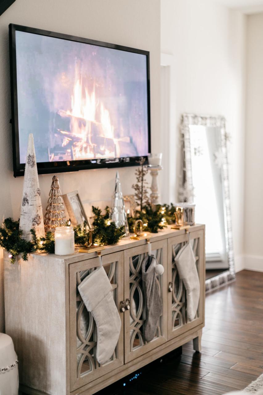 christmas decor tv stand DIY tv stand christmas decor ideas for a festive home