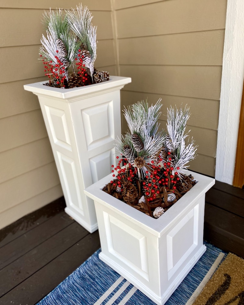 christmas decorating ideas outdoor planters pictures How to Decorate Outdoor Christmas Planters for the Holidays All in