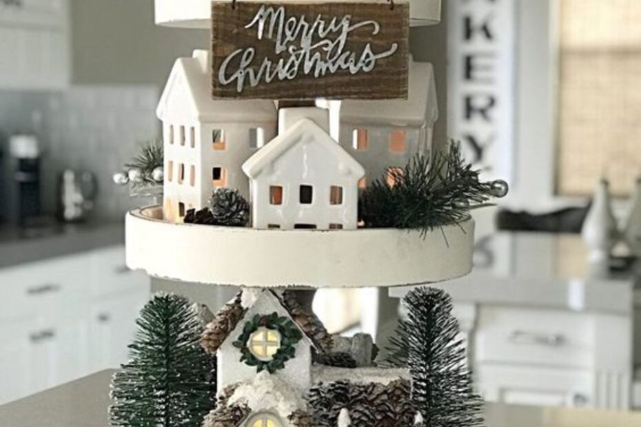 christmas tiered tray decor 35+ DIY Christmas Tiered Tray Décor Ideas