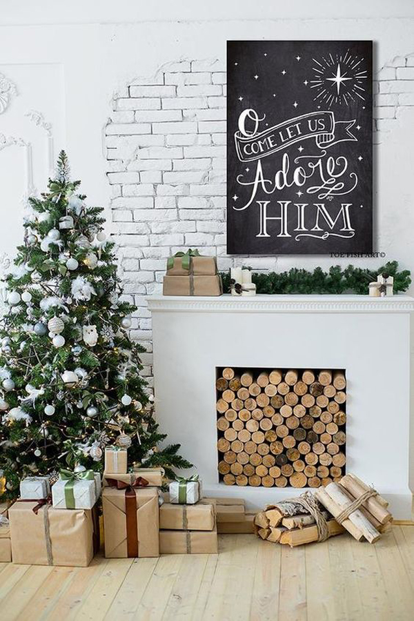 christmas large wall decor 37 Prettiest DIY Christmas Wall Art Ideas HomeMydesign