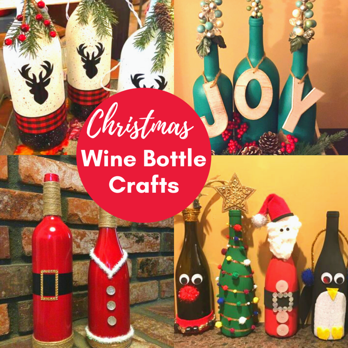 christmas wine bottle decor 35+ Fun DIY Christmas Wine Bottle Crafts HubPages