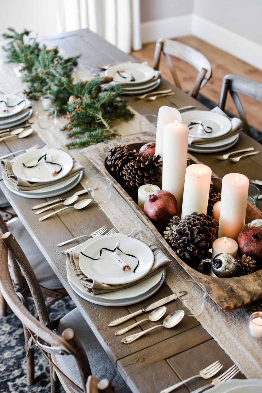 christmas farmhouse table decor Farmhouse Christmas Table Ideas