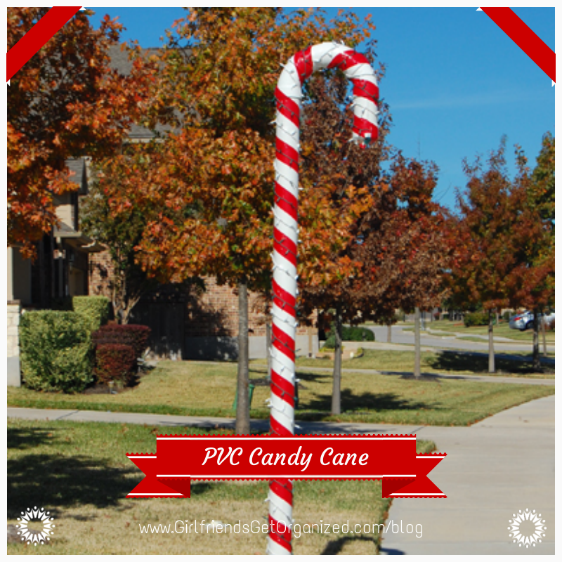 candy cane christmas decor outside DIY PVC Candy Cane Girlfriends Get Organized Outdoor christmas decorations, Outdoor