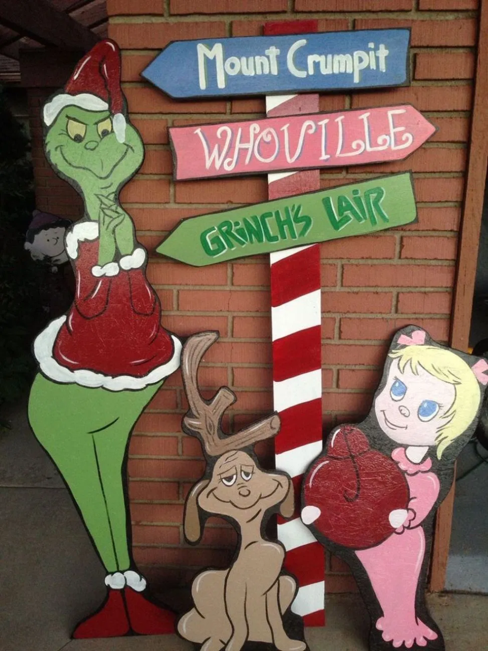 the grinch christmas decor outside The Grinch Christmas Yard Display by HolidayLawnCutouts on Etsy Grinch christmas decorations