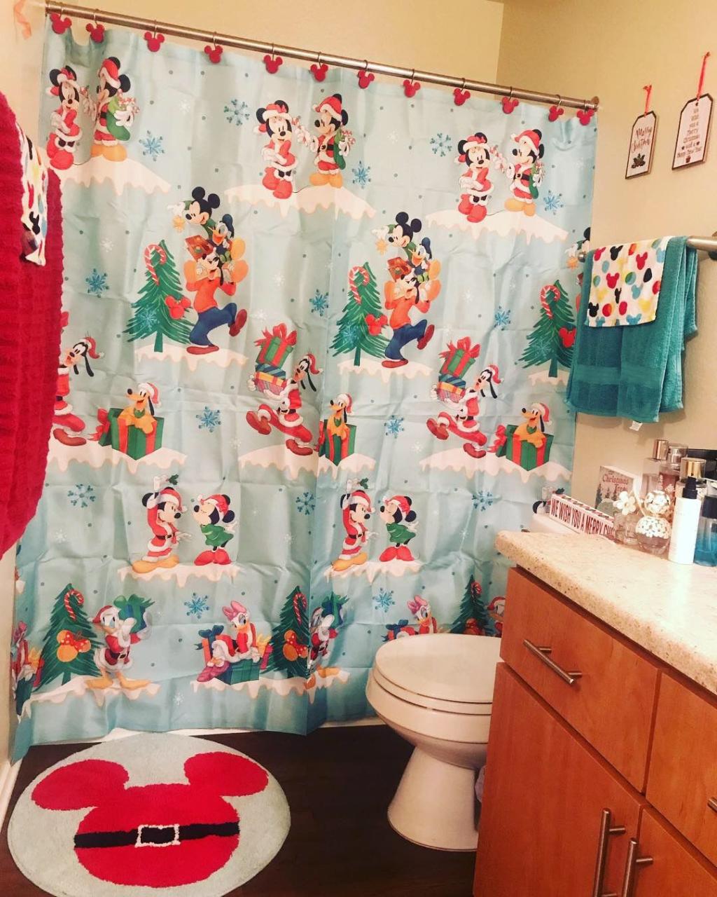 disney christmas bathroom decor Our Christmas themed bathroom! Christmas bathroom decor, Disney bathroom, Christmas bathroom