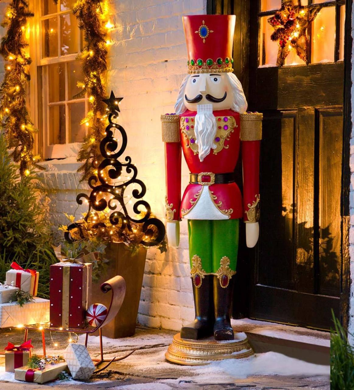 holiday nutcrackers christmas decor This GiantSized Nutcracker Statue will be the statement piece of your holiday décor. D