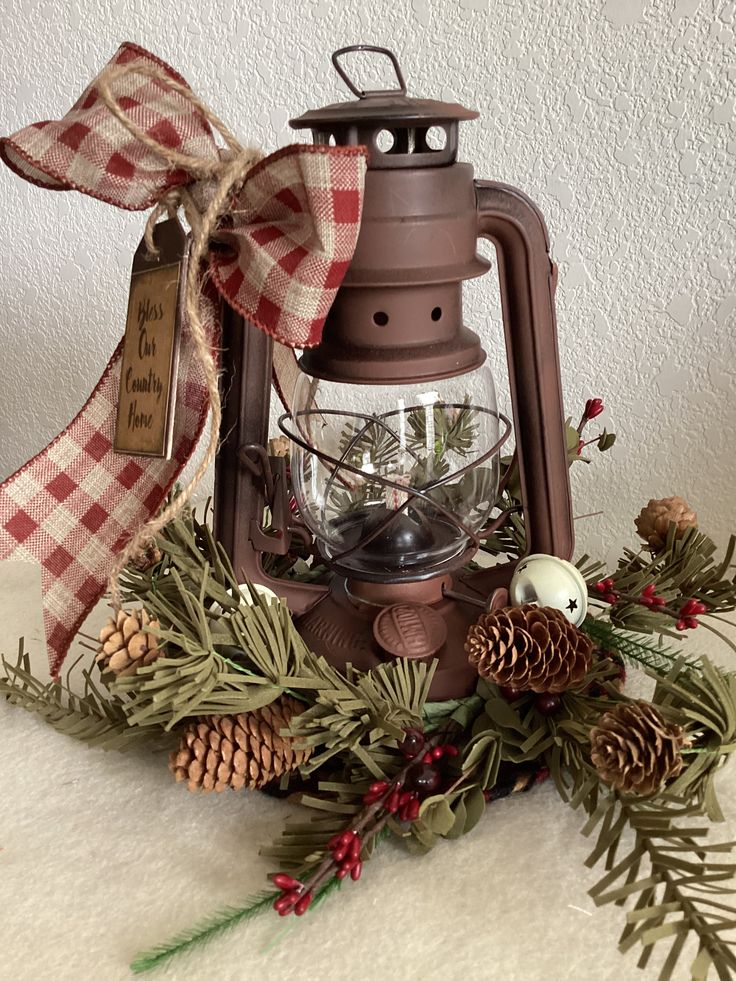 lantern decor ideas for christmas Pin by Old Country Porch on lantern Country christmas decorations, Christmas lanterns, Western