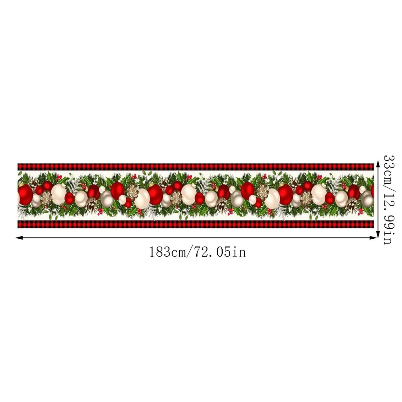 black and red plaid christmas decor Christmas Black And Red Buffalo Check Plaid Christmas Table Runner