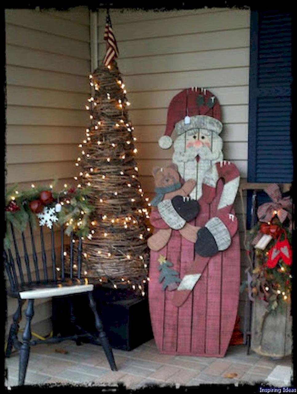 rustic outdoor christmas decor Cool 40 Stunning Rustic Christmas Decor Ideas Christmas