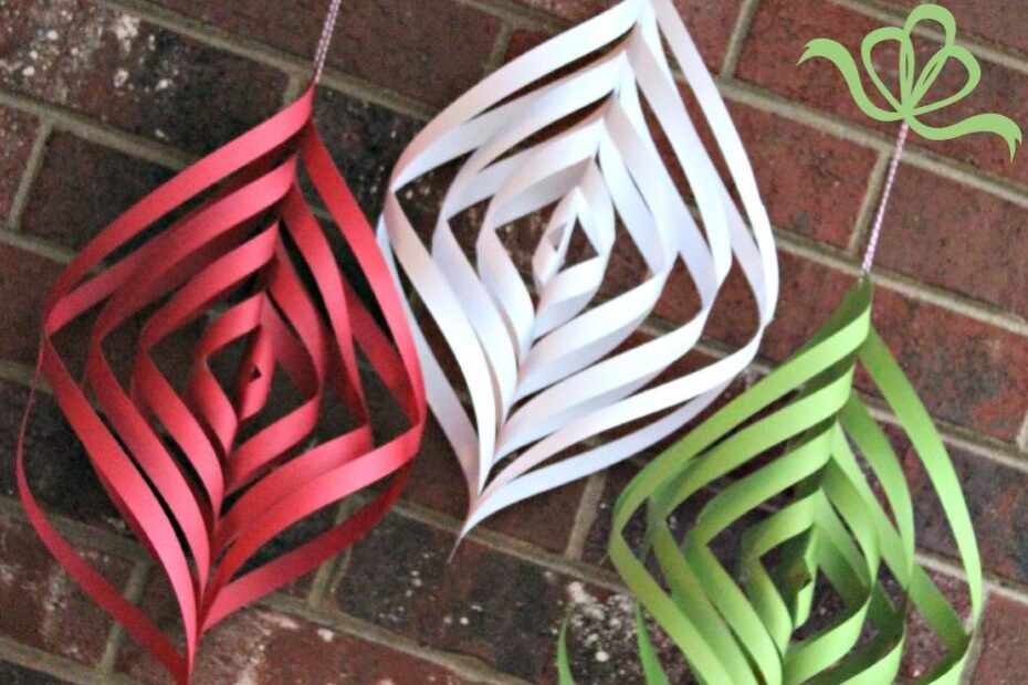 christmas decor ideas diy paper DIY Paper Christmas Spirals Happiness is Homemade Paper christmas